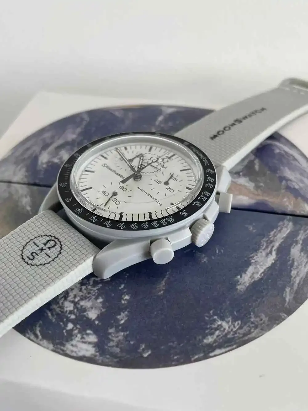 NWOT Men's OMEGA x Swatch Moonswatch 1965 Mission Grey Watch